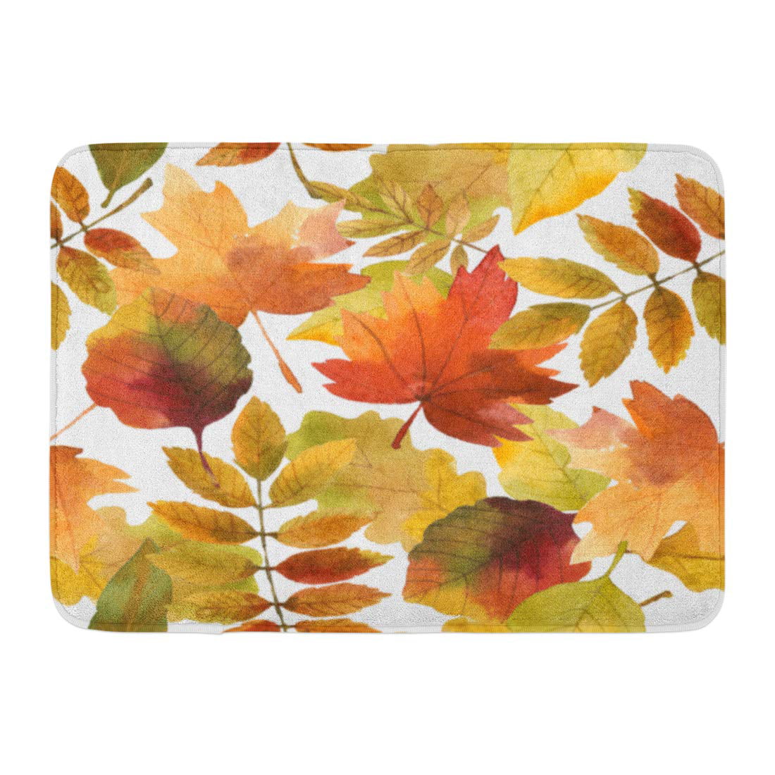 LADDKE Red Leaf Watercolor Autumn Yellow Fall Pattern Colors Autumnal ...