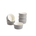thumbnail image 2 of 10 Strawberry Street Roma Ramekin Set of 6, 4 oz, Gray, 2 of 4