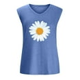 thumbnail image 4 of Camiseta sin mangas con cuello en V y estampado informal a la moda para mujer Pompotops  lopia998174, 4 of 5