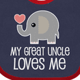 thumbnail image 4 of Inktastic My Great Uncle Loves Me Boys or Girls Baby Bib, 4 of 4