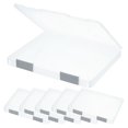 thumbnail image 1 of Uxcell Clear A4 File Portable Project Case with Buckle Plastic Storage Box for 8.5" x 11" Letter Paper Scrapbook Paper Storage Boxes, 6Pcs, 12.4"x9.8"x1.2", Light Gray, 1 of 6
