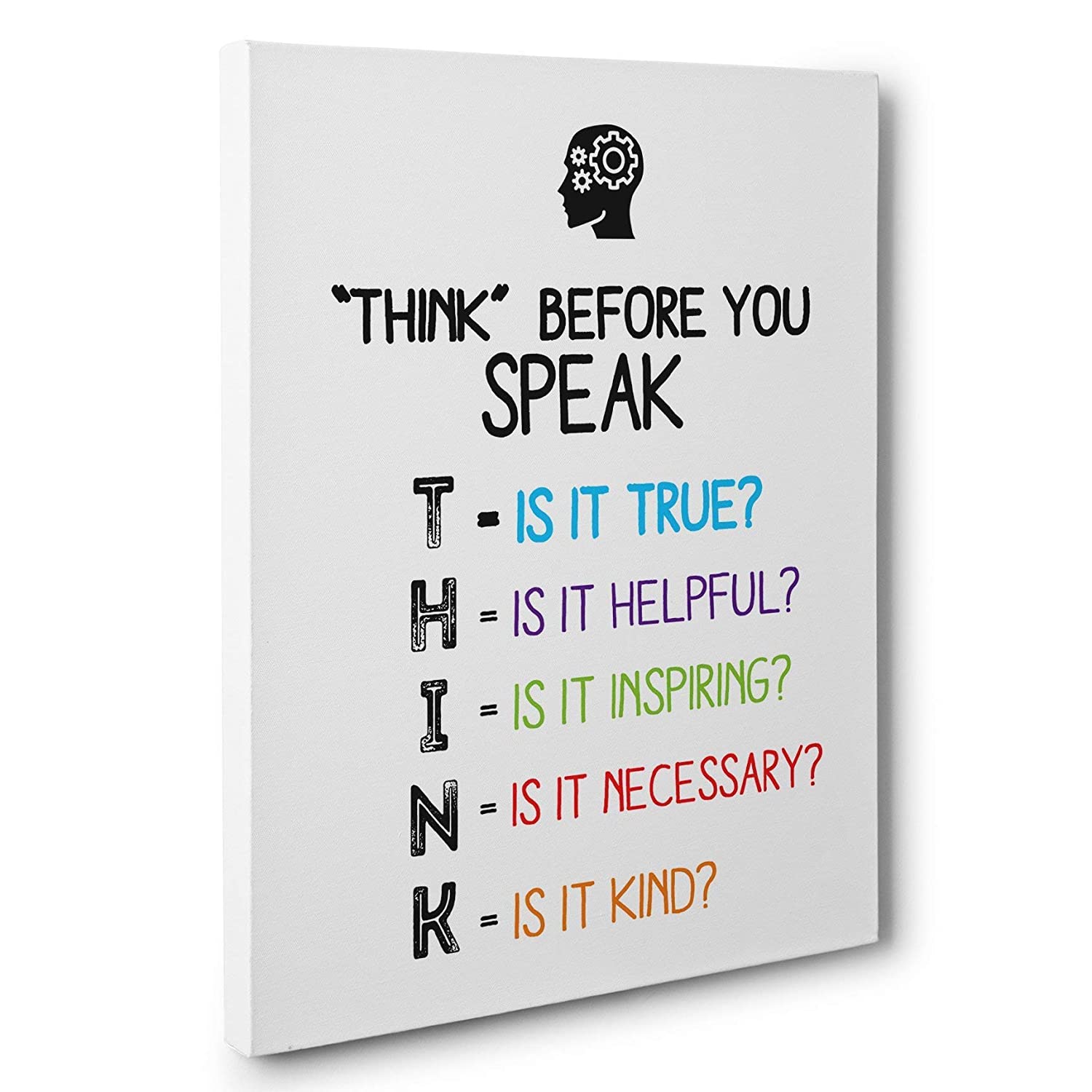 Think Before You Speak Classroom Canvas Wall Art Walmart Com Walmart Com
