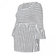 thumbnail image 4 of Daisyyozoid Wholesale T-shirt d'Été à Col Rond Manches 3/4 Rayé Grande Taille pour Maternité, 4 of 5
