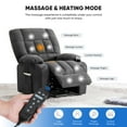 thumbnail image 4 of ZUNMOS Elderly Power Lift Recliner with Massage and Heating, Spacious Seat with Cup Holder, Side Pockets, Remote Control, Gray, 4 of 7