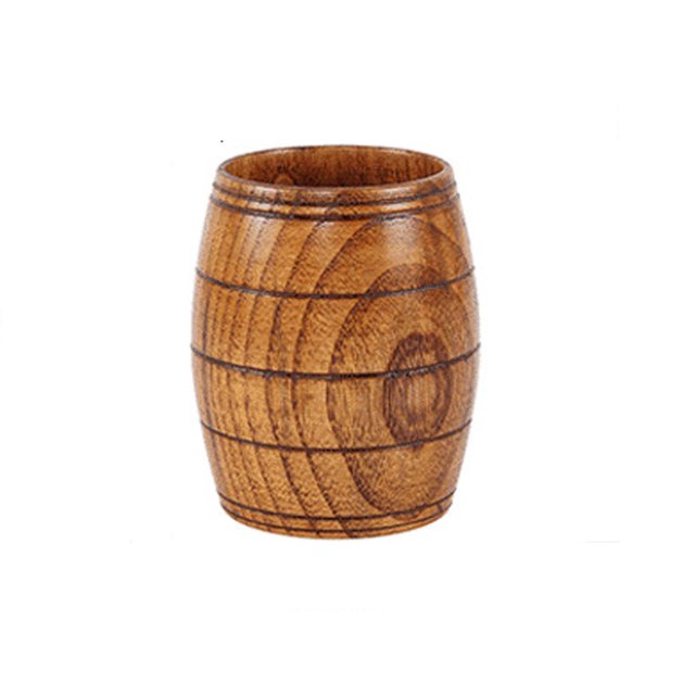 Bolsa de gran capacidad, taza de café de madera maciza retro, taza de madera aislante para restaurante, taza de té, taza de madera de azufaifo