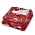 thumbnail image 2 of Mantas de felpa de Lightning McQueen para viajes, dormitorio, sala de estar, sofá, oficina, 2 of 8