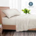 thumbnail image 3 of Bare Home Ultra-Soft Sheet Set - Premium 1800 Collection - Deep Pockets - 3-Pieces - Twin XL, Grid - Stone/White, 3 of 8