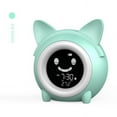 thumbnail image 4 of 2023 New Compact Purple Cartoon Cat Alarm Clock with Digital Display, 24-Hour Indicator, Night Light & External Power Supply – Creative Sleep Trainer for Kids, Space-Saving Design for Bedrooms &, 4 of 6
