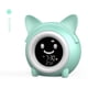 thumbnail image 1 of Mini reloj despertador con diseño de gato de dibujos animados para niños, reloj electrónico digital creativo para dormir y despertarse con luz nocturna, 1 of 3