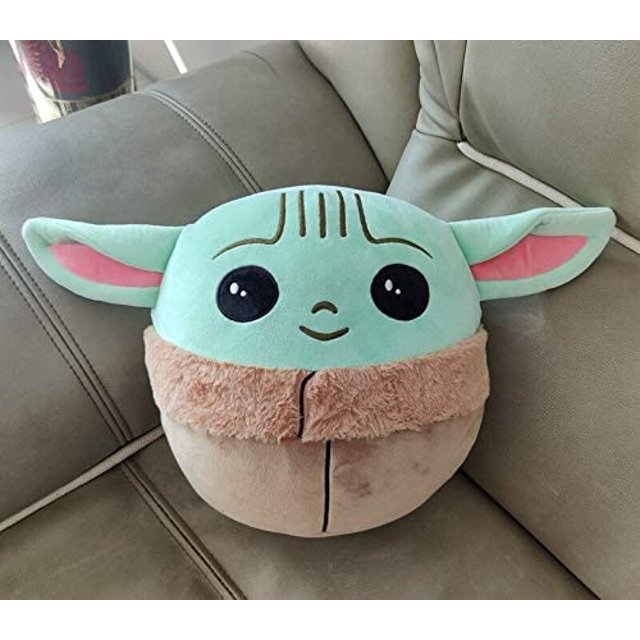 Mandalorian Super Elástico Muñeca Almohada Bebé Yoda Felpa, Adepaton ZMJ-0032