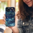 thumbnail image 3 of COMIO  Indigo Blue Moon and Stars Case Compatible with iPhone 14, Aesthetic Cloud Moon Stars Art Case for iPhone 14, Trendy Cool Bumper Phone Case Cover, 3 of 4