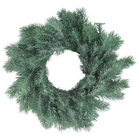 Northlight 12" Unlit Frosted Green Pine Christmas Wreath