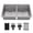 Stainless Steel, variant on Karran Usa HSU3219DBSS Matrix 32" Undermount Double Basin Stainless Steel Kitchen Sink -