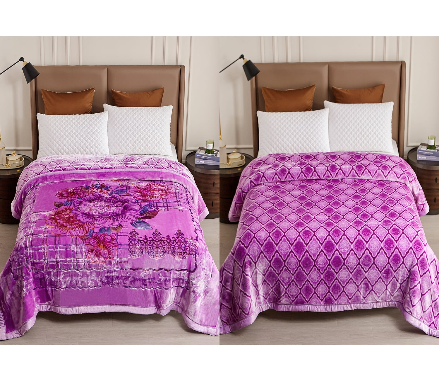 NC Thick Fleece Blanket King Size,10.5lbs 2 Ply Heavy Thick Warm Mink Bed Blanket for Winter, 87"x94"