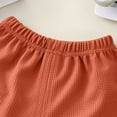 thumbnail image 3 of HCNTES Toddler Baby Boys Girls Clothes Ribbed Button-Down Shirt Tops +Shorts Pocket Outfit 2 PCS set 12 Months-5T Without Tee(Orange,12-18 Months), 3 of 5