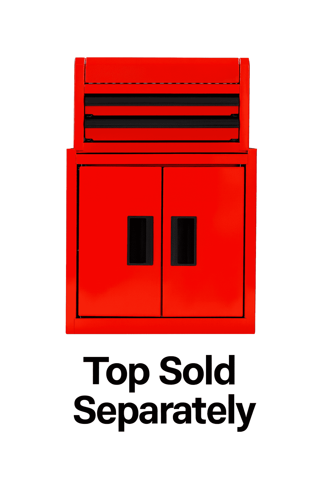 Hyper Tough Mini Tool Cabinet, 11.6-Inch Steel Storage, Red, Double Doors, Non-Slip Top Mat