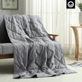 thumbnail image 3 of Cozy Tyme Binta 2 in 1 Warm & Cool Weighted Blanket - 25 Pound 72"x 80" Grey, 3 of 10