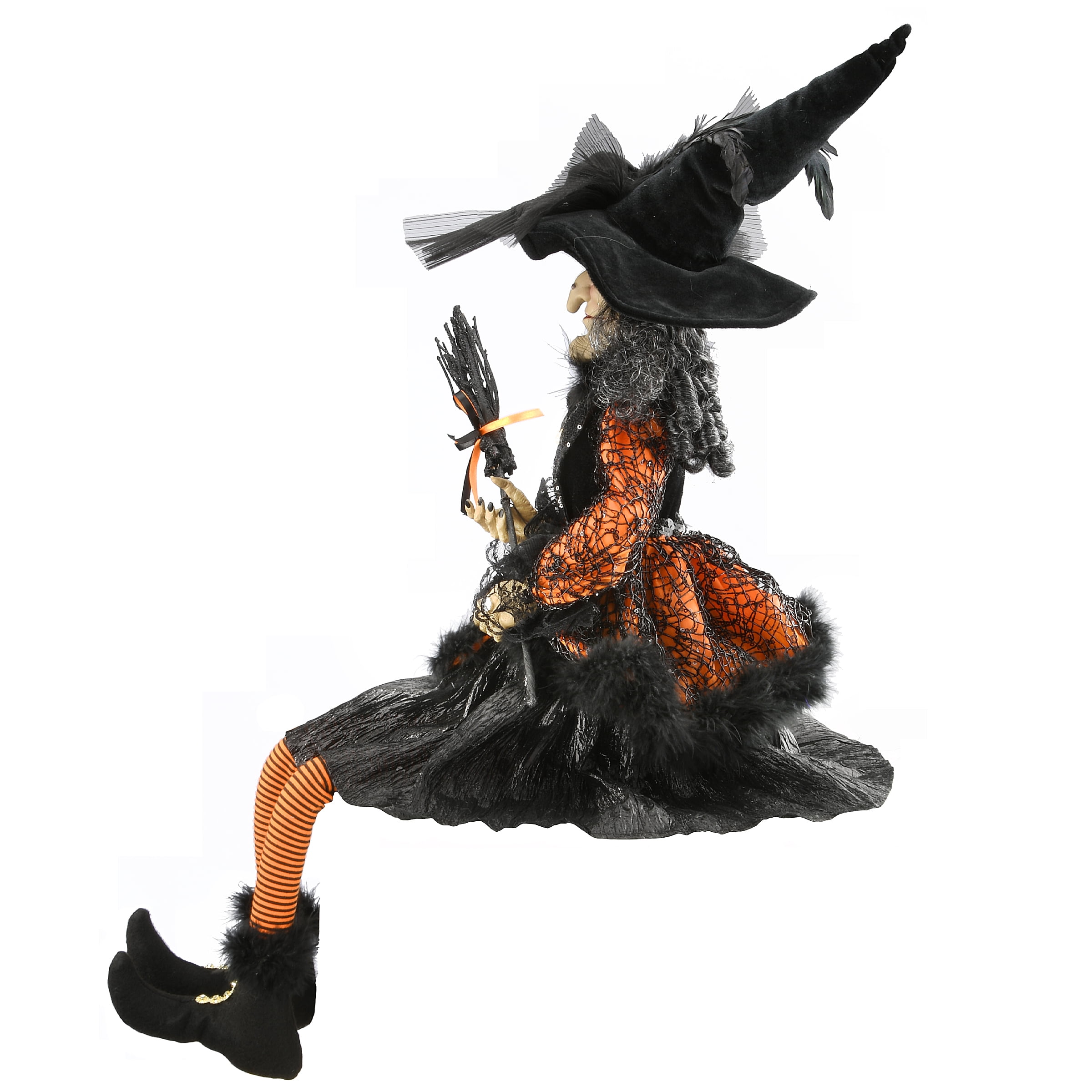 7road-witch National Tree Company Sitting Witch Doll Decoration