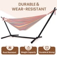thumbnail image 4 of Sustainova 9 FT Adjustable Hammock Stand, Heavy-Duty Steel Frame with 450 LB Capacity, Weather-Resistant Outdoor Hammock Holder, 4 of 6