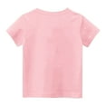 thumbnail image 6 of Ovbmpzd Short Sleeve Tops for Toddler Girls Casual Pink Funny Crewneck Graphic Tees Tees for Girls 5 Years, 6 of 6