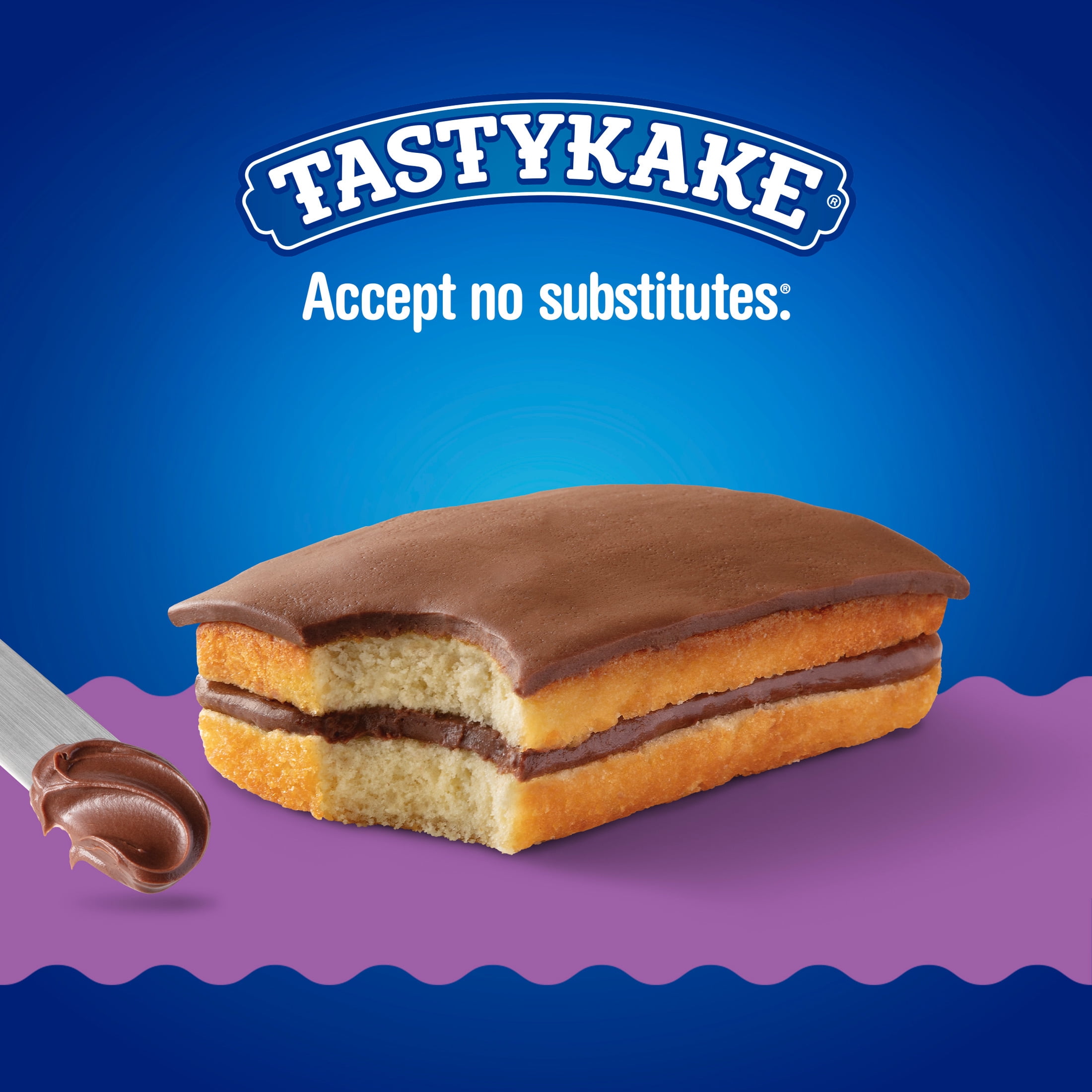 Tastykake Chocolate Juniors, 4 Count, Individually Wrapped Snack Cakes, Shelf-Stable