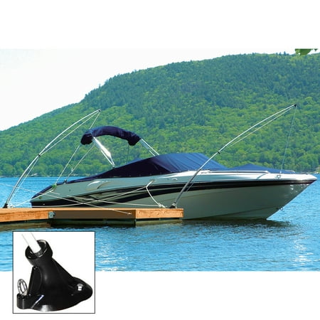 Falcon Mooring - Taylor BoatGuard Mooring Whips with Injection Molded Plastic Base, Sold in Pairs