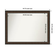 Amanti Art Custom Wall and Bathroom Mirror (33.75 x 44.75 in.), Cyprus Walnut Frame