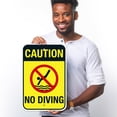 thumbnail image 2 of Caution No Diving Pool Sign,, 2 of 8