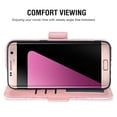 thumbnail image 3 of Asuwish Compatible with Samsung Galaxy S7 Edge Wallet Phone Case and Tempered Glass Screen Protector Flip Credit Card Holder Stand Mandala Flower Cell Cover for S7edge S 7 GS7 7s 7edge Women Pink, 3 of 9