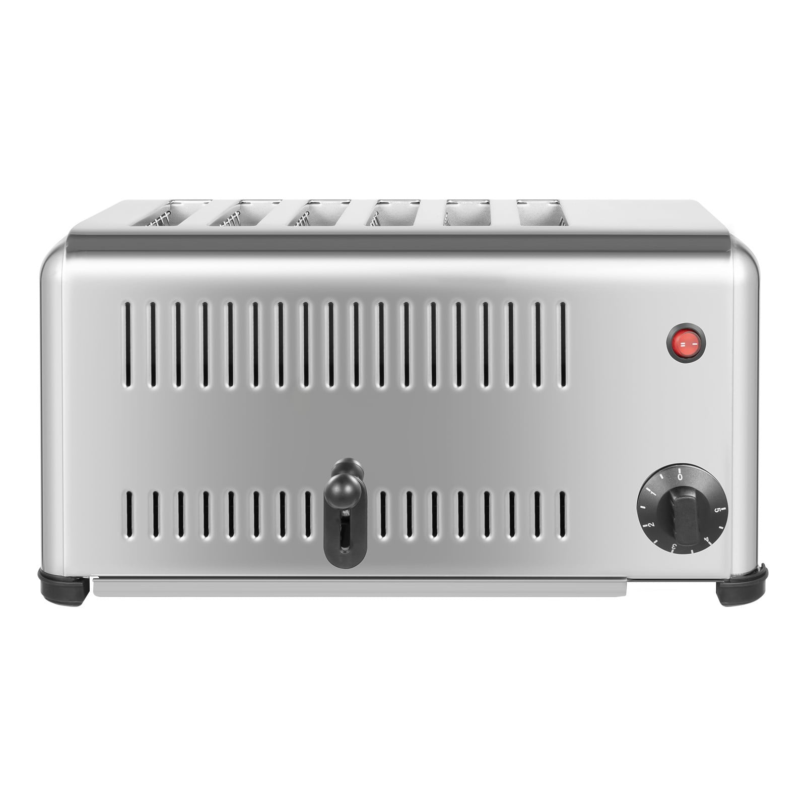 6 Slice Toaster with Wide Slots Commercial Toasters for Restaurant Bread Baking Machine 1680W Stainless Steel Toaster Countertop for Toast, Sandwiches, Meatloaf