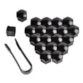 thumbnail image 2 of Tiras de la rueda de automóvil Tapas de Auto Hub Universal Cubierta de Tornillo Reemplazo Reemplazo Neumático Aparato Neumático Tuercas Tornillos Protector con Clip Negro 17mm 20 Piezas kenally VI014416-01, 2 of 7