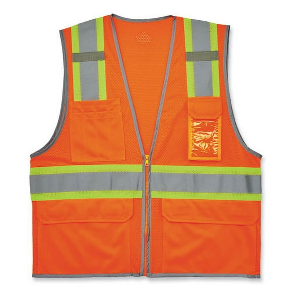 Ergodyne GloWear® 2-Tone Mesh Hi-Vis Type-R Class 2 Safety Vest, Small, Orange