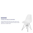 thumbnail image 6 of BizChair 2 Pack White Plastic Chair with Chrome Base, 6 of 14