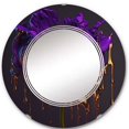 thumbnail image 3 of DESIGN ART Designart 'Purple Peony Liquid Gold I' Printed Floral Peony Wall Mirror 32in.x32in., 3 of 5