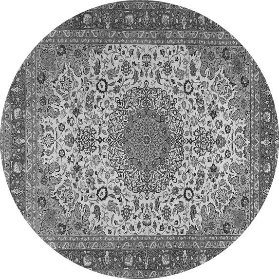 Ahgly Company Indoor Round Persian Gray Traditional Area Rugs, 8' Round