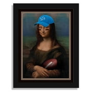 Detroit Lions 12" x 16" Mona Lisa Fan Framed Fine Art Print
