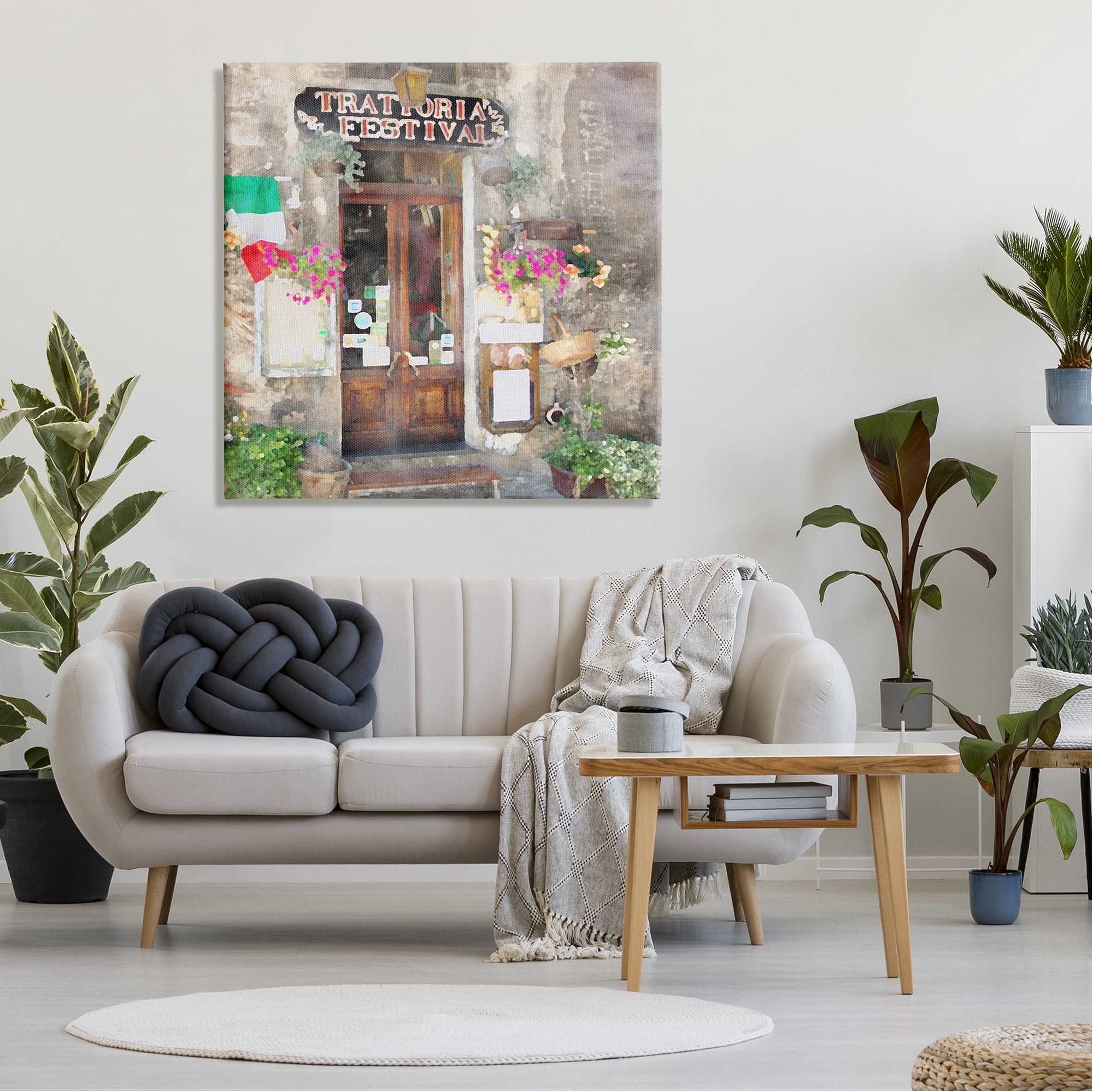 Stupell Industries Festive Italian Doorway Travel & Places Painting Gallery Wrapped Canvas Print Wall Art, 36 x 36