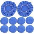 thumbnail image 1 of Generic 12pcs Blue Microfiber Car Polishing Pads Set 5-6 Inch Buffing, 1 of 6