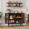 thumbnail image 7 of Vecenuy 47" Sideboard Buffet Cabinet with Storage, Sliding Door & Adjustable Shelf, Modern Coffee Bar Console Table for Kitchen Entryway, Dark Walnut, 7 of 7