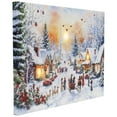 thumbnail image 5 of Northlight LED Lighted Snowy Christmas Village Canvas Wall Art - 11.75" x 15.75", 5 of 9