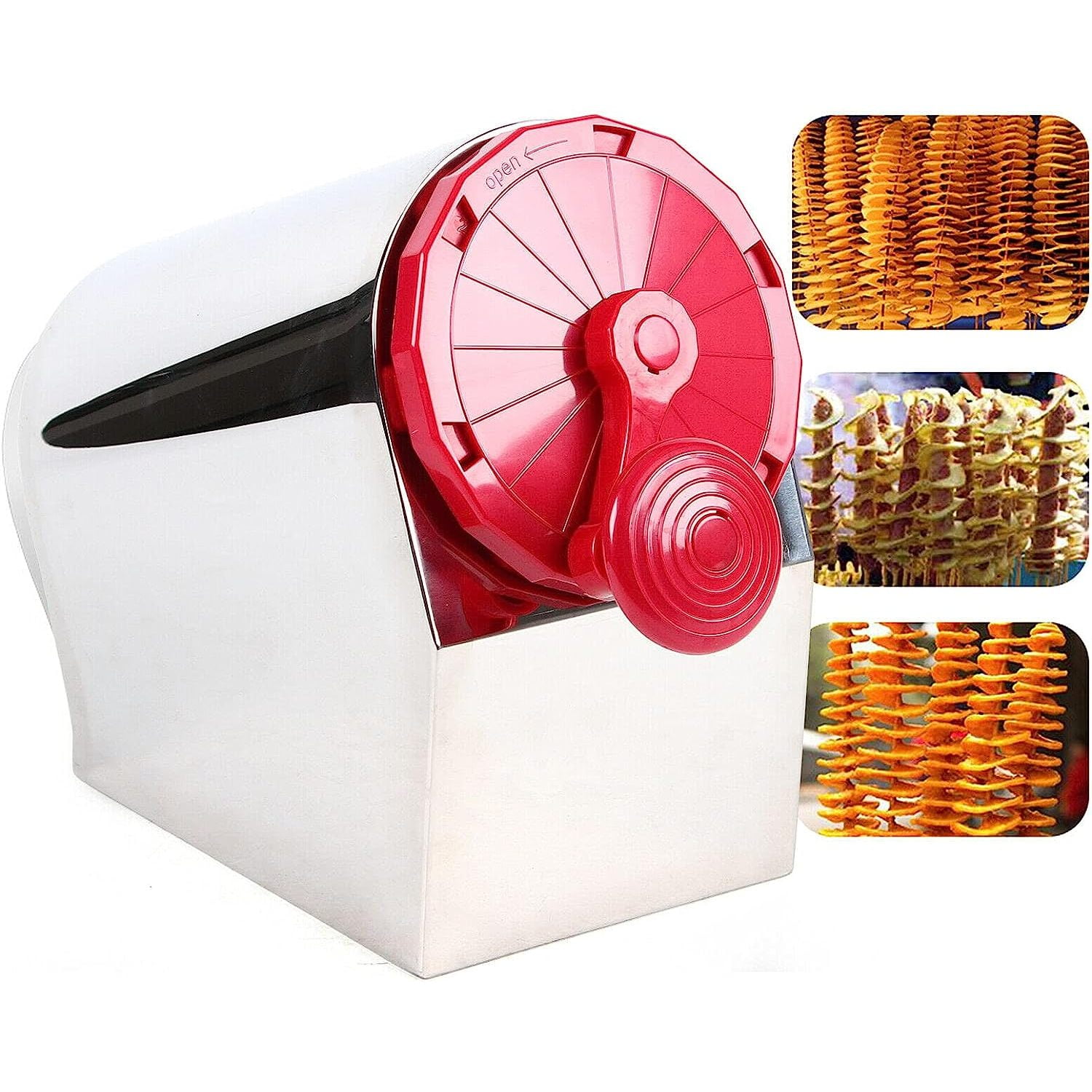 528 Presto Tater Twister Electric Curly Fry Cutter EasyChip Tornado Potato  Cutter (with counter)
