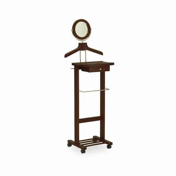 Deluxe Hardwood Clothes Valet Stand (Espresso)