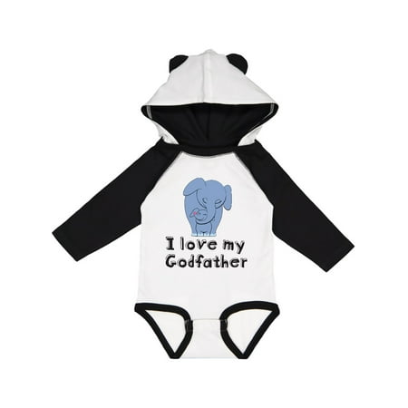 

Inktastic I Love my Godfather Elephant Gift Baby Boy Long Sleeve Bodysuit