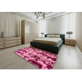 thumbnail image 4 of Ahgly Company Indoor Square Abstract Hot Pink Abstract Area Rugs, 5' Square, 4 of 6
