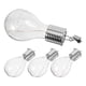 thumbnail image 4 of 4pcs Solar Powered 5LEDs Bulb Hanging Light Copper Wire Light Bulb Outdoor Decorative Chandelier Lamp Bulb (Silver Warm White Light), 4 of 5