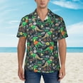 thumbnail image 2 of Disketp Hawaiian Shirts for Men,Dinosaur Plays Soccer Print Mens Casual Short Sleeve Button Down Shirts Beach Shirt, 2 of 7