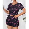 thumbnail image 2 of Ekouaer Women's Pajama Sets Short Sleeve Pjs 2 Piece Top and Shorts Sleepwear Comfy Soft Lounge Sets with Pockets, 2 of 6