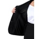 thumbnail image 5 of Conjunto de traje de oficina para mujer de talla grande de 2 piezas, con blazer de manga corta y falda lápiz, con botón 1X en negro, 5 of 6