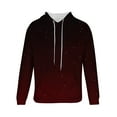 thumbnail image 2 of Pullover Plain Hoodie for Men Casual Front Pocket Long Sleeve Cotton Fleece Hooded Sweatshirts Drawstring Tops (X-Large, Red), 2 of 6