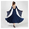thumbnail image 3 of Ballroom Dance Dress For Women National Standard Waltz Swing Floating Sleeve Modern Performance Costume, 3 of 7